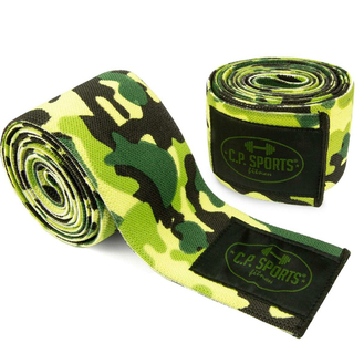 C.P. SPORTS Profi-Kniebandagen (200cm - 1 Paar) camouflage oliv