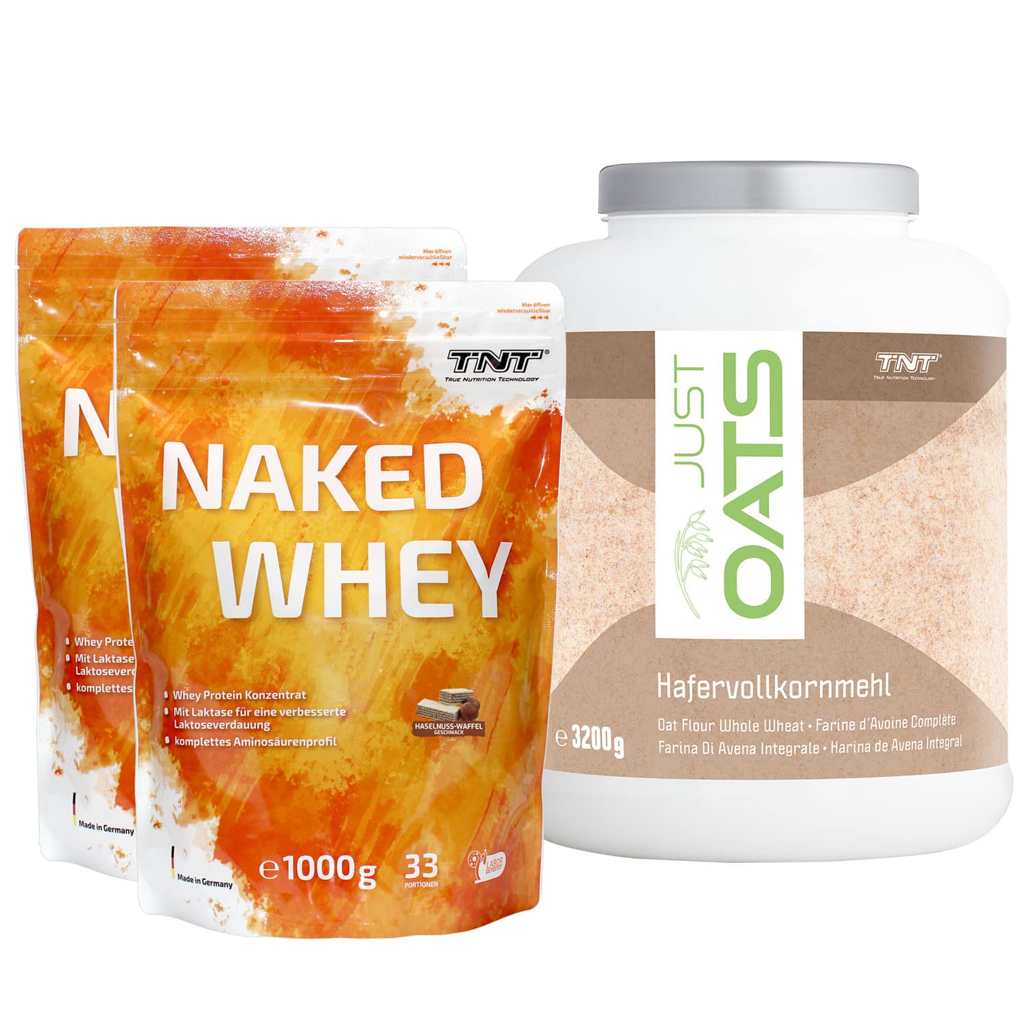 X Tnt Naked Whey Kg Tnt Just Oats Kg Sparbundle